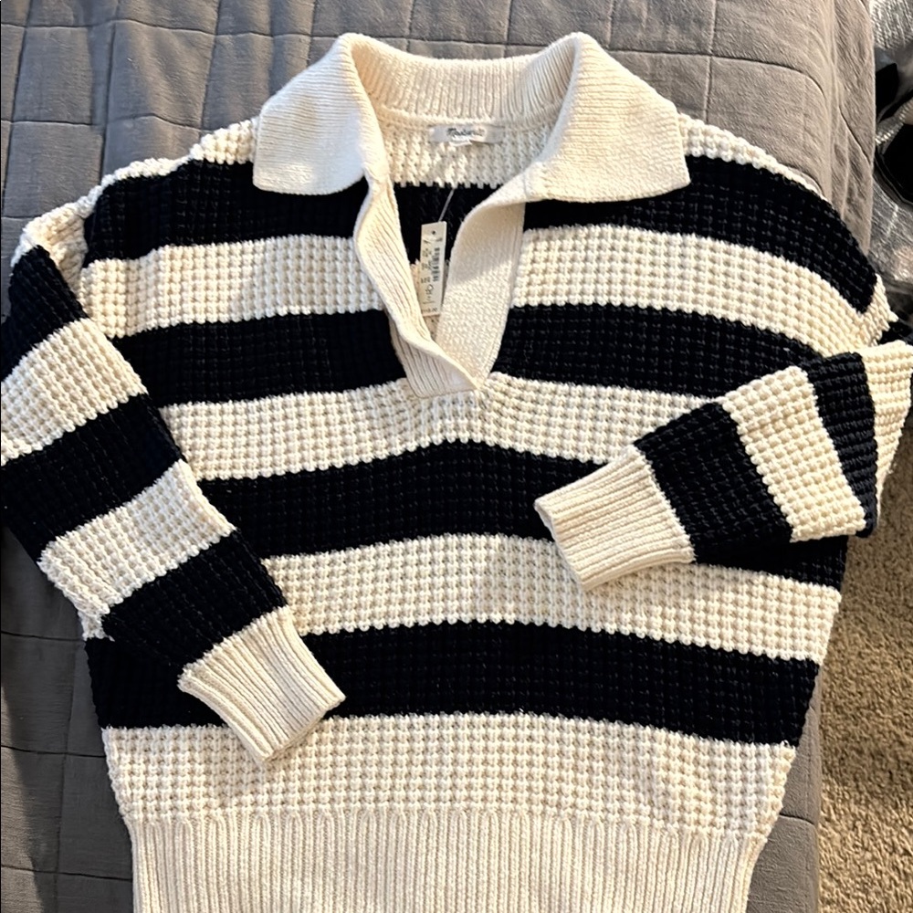 Madewell stripes  navy  and White womens Sweater
